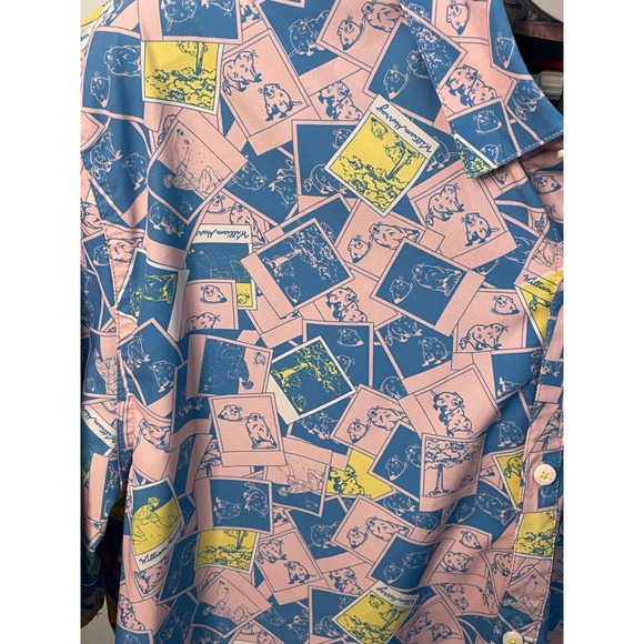 William Murray Mens XXLarge Button Down Shirt Gophers Photo Pink Blue Yellow - Picture 2 of 8